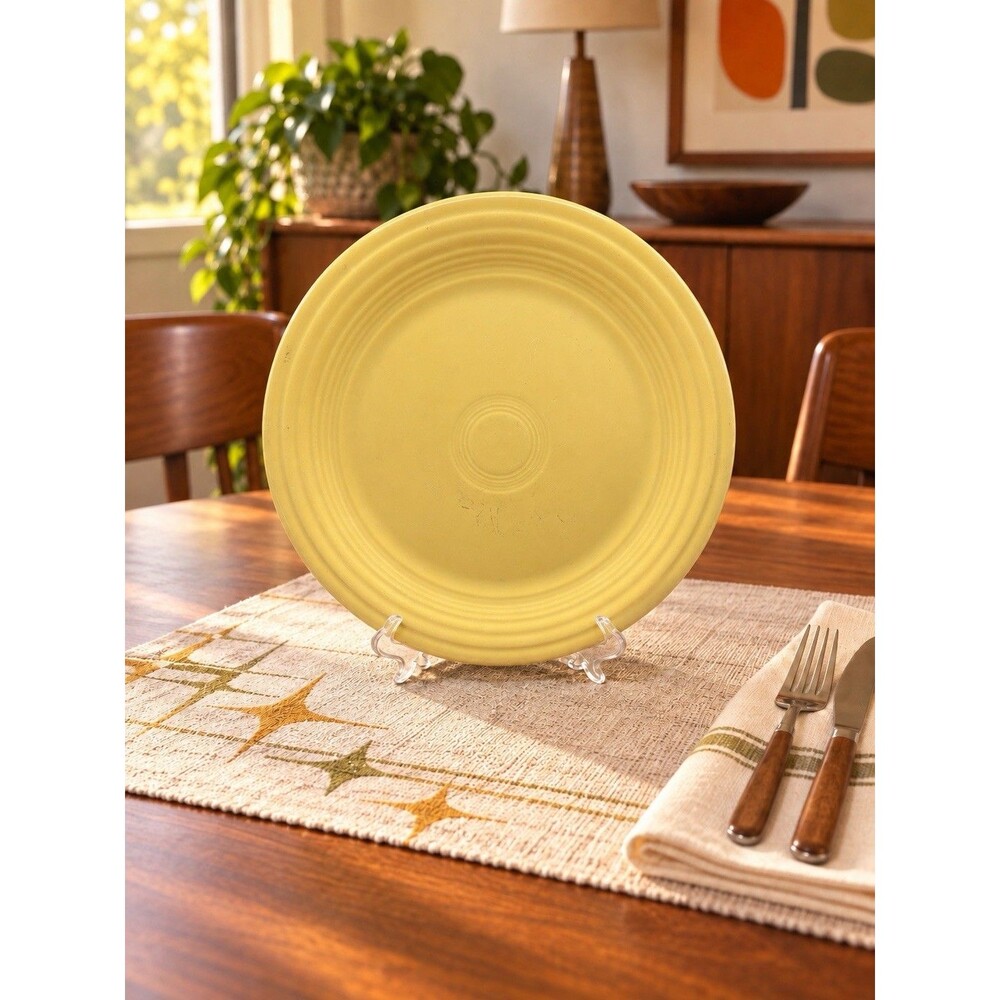 Vintage Fiesta Yellow 9.5” Luncheon Plate Genuine HLC USA